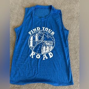 Find your road workout tank. Size L